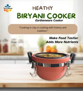 Terra Charms Terra Charms Traditional Clay Biryani Cooker 3 L Inner Lid Pressure Cooker