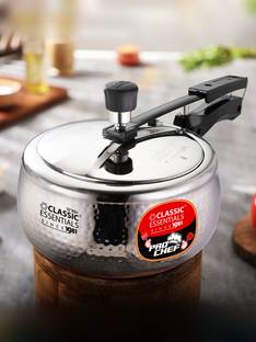 Classic Essentials Triply Concave Hammered Pressure Cooker | Inner Lid Full Body Triply 3 L Inner Lid Induction Bottom Pressure Cooker