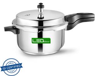 Leo Natura Stainless Steel Cooker 5 L Outer Lid Induction Bottom Pressure Cooker