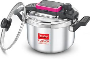 Prestige Flip-On Tri-Ply 5 L Outer Lid Induction Bottom Pressure Cooker