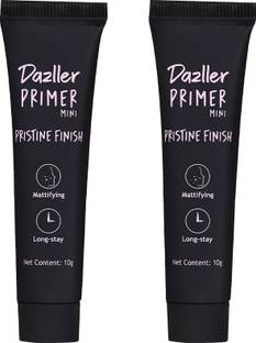 Dazller Pristine Finish - (Pack of 2) Smoothens Pores, Mattifying, Enriched with Aloe, Primer  - 10 g