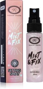 FASHION COLOUR Mist & Fix Setting Spray-Waterproof Long-Lasting Makeup Hydrating & Illuminating Primer  - 30 ml