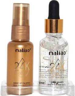 maliao 24K GOLD 2 IN 1 FACE PRIMER & MAKE UP FIXER SET brighten and repair the skin Primer  - 65 ml