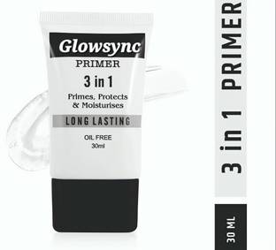 Glowsync 3 in 1 Flawless Primer that Primes, Protects , Moisturises & oil free  Primer  - 30 ml