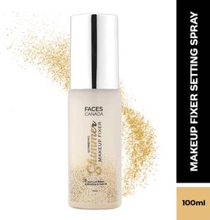 FACES CANADA Ultime Pro Shimmer Makeup Fixer Setting Spray Mini | Long Lasting Primer  - 100 ml