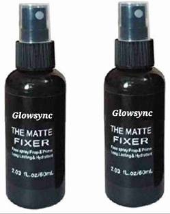 Glowsync 2 piecesThe Matte makeup Fixer Makeup setting spray Primer 100 ml (TRANSPARENT) Primer  - 100 ml
