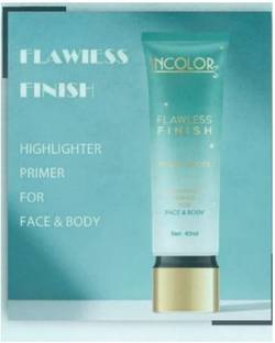 INCOLOR Flawless Finish Pearly Drops Highlighter Primer for Face and Body, 30ml Primer  - 30 ml