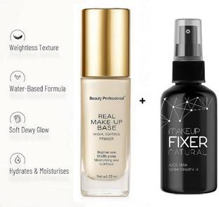 Essensity Beauty Real Makeup Base 2 in 1 Highlighter | Highlighting Primer + Makeup Fixer Primer  - 112 ml