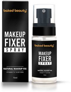 BAKED BEAUTY Non-sticky Makeup fixer quick setting spray infused with Aloe Vera & Vitamin-E Primer  - 75 ml