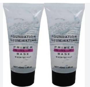 Luipui Primer Foundation Illuminating Waterproof Base Pack of 2 Primer  - 100 ml