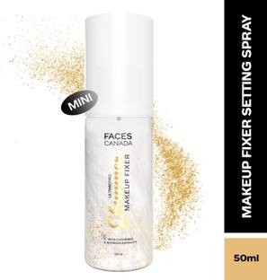 FACES CANADA Ultime Pro Shimmer Makeup Fixer Setting Spray Mini | Long Lasting Primer  - 50 ml