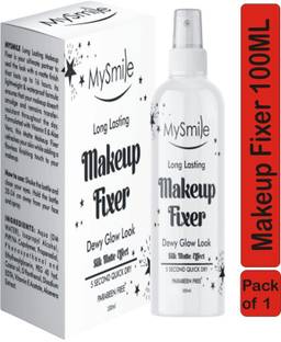 Mysmile Long Lasting Makeup Fixer 100ml |Dewy Glow Look & Silk Matte Effect 100ml Primer  - 100 ml