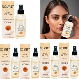 NG MART fix & glow iconic makeup spray for setting make up pack of - 100 ml x 5 Primer  - 500 ml