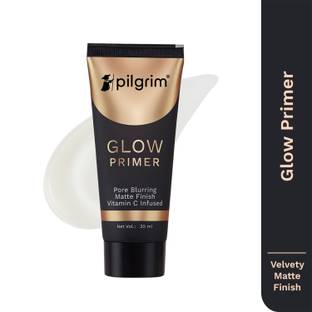 Pilgrim Instant Glow primer with Gold Shimmer|Long Lasting|Matte Finish Primer  - 30 ml