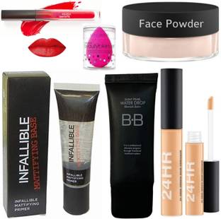 LOVE HUDA Professional Waterproof Foundation, Lipstick, Face Powder, Concealer, Blender & Primer  - 35 ml