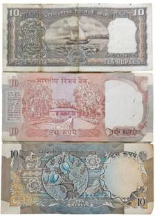 Antique collection 10 Rupees Paper Printed Currency
