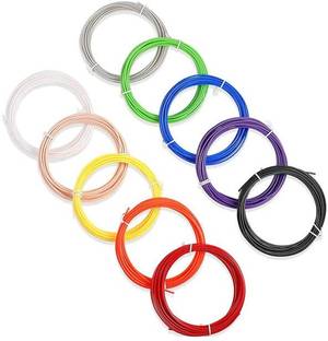 aquints Premium 3D Pen Filament of 1.75mm. 8 Random Colours of 5m Each and PLA Material. Printer Filament