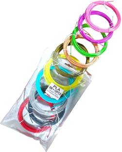 aquints 3D 10 in 1 Each 3D Pen Filament with Plastic Box (5 m) Printer Filament