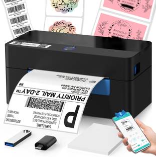 HiRobot 2054N Wireless Shipping Label Printer, 4x6" Bluetooth Thermal Printer, Barcode Single Function Monochrome Label Printer