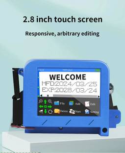 InkWell Mini Handheld Portable Inkjet Printer 12.7 mm with hp original Cartridge Multi-function Monochrome Inkjet Printer