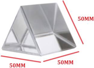 COMETEK Equilateral Glass Prism 50mm×50mm×50mm for Science DIY Experiments Solid Prism