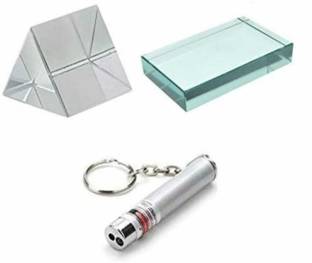 VITSZEE Equilateral Prism Glass Slab, Laser Light for experiment project School-College Solid Prism