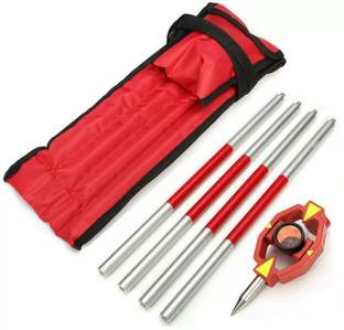 Diplomat Mini Prism with Folding Poles in 4 Parts for Total Station Land Survey Solid Prism