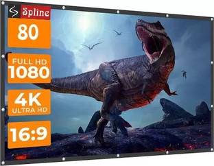 Spline 80 Inch- 5.8Ft x 3.3Ft (Foldable) 16:9 4K Projector Screen (W) 70x39 In (H) HD Projector Screen (Width 177 cm x 99 cm Height)