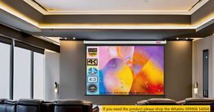 Moiz Universal Wall Type 100 inches Diagonal 4:3 Picture Aspect Ratio Pull Down Spring Action No Auto lock Projector Screen, 1080P-UHD-3D-4K, 7 Feet x 5 Feet (White) Projector Screen (Width 210 cm x 150 cm Height)