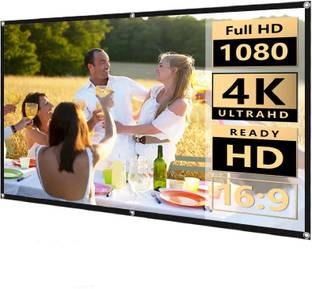 Dev lite sale 60 Inch- 4.4x2.5Ft (Anti-Creased) (Foldable) (Anti-Light) 16:9 Projector Screen Projector Screen (Width 133 cm x 75 cm Height)