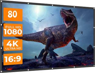 dev lite screens 80 Inch- 5.8Ft x 3.3Ft (Foldable) 16:9 4K Projector Screen (W) 70x39 In (H) Projector Screen (Width 177 cm x 99 cm Height)