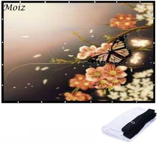 Moiz 96 Inch- 6.9Ft x 3.9Ft Anti-Creased, Foldable Anti-Light,16:9 4K Eyelet full HD Projector Screen (Width 212 cm x 119 cm Height)