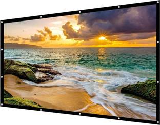 QUARSON 100 inch Projector Screen,4K 16:9 Portable Eyelet Premium Video Foldable screen Projector Screen (Width 221 cm x 125 cm Height)