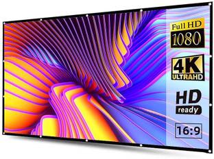 Vilro 100 inch 16:9 HD Projector Screen, Anti-Crease Foldable Portable, matte white Projector Screen (Width 87.16 cm x 49.03 cm Height)