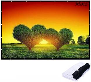 Moiz 82 Inch- 5.9Ft x 3.3Ft Anti-Creased, Foldable Anti-Light,16:9 4K Eyelet full HD Projector Screen (Width 181 cm x 102 cm Height)