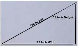 royality 106 Inch ,4K HD 16:9 Portable Video ALR Grey Screen Foldable for Home, Office Projector Screen (Width 235 cm x 132 cm Height)