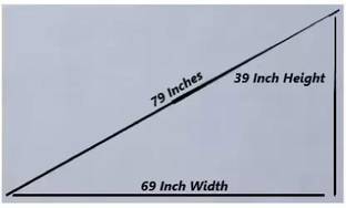 royality 79 Inch ,4K HD 16:9 Portable Video ALR Grey Screen Foldable for Home, Office Projector Screen (Width 175 cm x 98 cm Height)