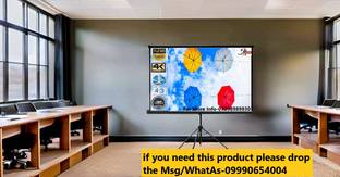 Moiz Tripod Stand Projector Screen (8 Ft. (Width) x 6 Ft. (Height) - 120" Inch) Diagonal in 4:03 Ratio Aspect, Ultra HD, 4K Technology, Active 3D Projector Screen (Width 241 cm x 180 cm Height)