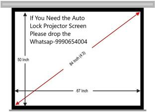 Moiz Manual Auto-Lock Series, Projector Screen, 4:03 Aspect Format, 6Ft. Width x 4Ft. Height with 84" Diagonal, in HD,3D and 4k Ready Projector Screen (Width 180 cm x 120 cm Height)