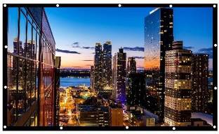 ZIOZY 110 inch 4K 3D HD 16:9 Foldable Anti-Crease Indoor Outdoor - 8Ft (W) x 4.5Ft (H) Projector Screen (Width 243 cm x 137 cm Height)