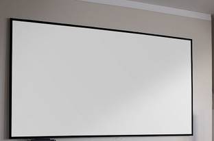 Atoms 12mm Frame Thickness 4K Acoustic Transparent Fixed Flat Projector Screen (Width 221.3 cm x 124.5 cm Height)