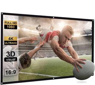 dev lite screens 72 Inch Projector Screen,4K HD 16:9 Portable Video Screen (W) 56x40 In (H) Projector Screen (Width 168 cm x 101 cm Height)