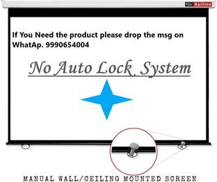 Moiz Universal Wall Type 120 inches Diagonal 4:3 Picture Aspect Ratio Pull Down Spring Action No Auto lock Projector Screen, 1080P-UHD-3D-4K, 8 Feet x 6 Feet  Projector Screen (Width 243 cm x 182 cm Height)
