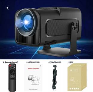 Livato Mini HY320 4K,Native HD Android 11 Wifi BT Miracat Autokeystone Freestyle (5000 lm / 1 Speaker / Wireless / Remote Controller) Portable Projector