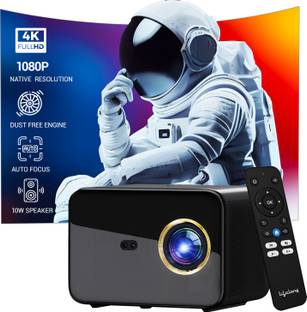 Lifelong SmartStream (7000 lm) Portable Android 1080p Full HD with 4k, Upto 150-inch Display, Auto Focus Enabled , Inbuilt Speaker, Bluetooth, Wi-Fi, Smart Apps Support like Netflix, Prime, Youtube Home Projector