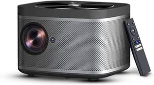 XElectron iProjector1 (9500 lm / 2 Speaker / Wireless / Remote Controller) Native 1080p Resolution with 4K Ultra HD Support | Autofocus & Keystone Correction | Dual Speakers | Wireless Screen Mirroring | Home & Office Cinema Experience Android Projector