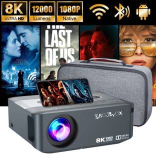 Projevox PX-1 Android 9.0 Full HD 2/16GB 5G WiFi/BT 5.0 Voice Control Remote 12000 Lumen (12000 lm / 2 Speaker / Wireless / Remote Controller) Portable Projector