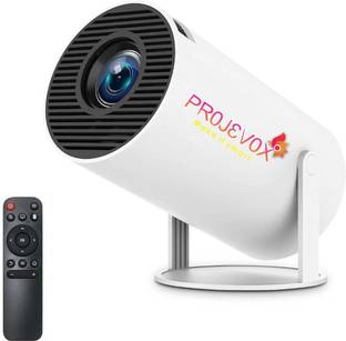 Projevox HY300 Full HD Native 720P Support Android 11 Wifi BT Freestyle Auto Keystone (5000 lm / 1 Speaker / Wireless / Remote Controller) Portable Projector