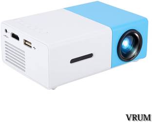 VRUM Portable Mini home theatre LED Projector(BLUE) (8000 lm / 1 Speaker / Remote Controller) Portable Projector