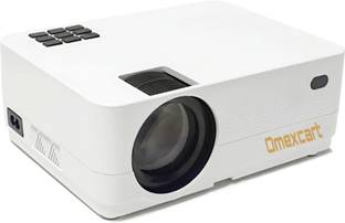 Omexcart Android Smart Projector 3800 Lumens New Wifi6 BT 5.0 Dolby Digital (3800 lm / 2 Speaker / Wireless / Remote Controller) Portable Projector